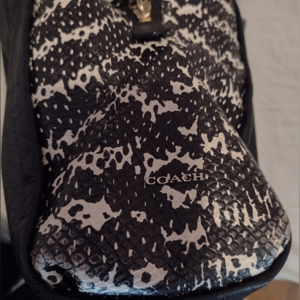 Coach Madison Phoebe Black White Python Animal Pr… - image 5